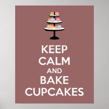 Behalten Sie ruhig und backen Sie Kuchen-Plakat-Dr