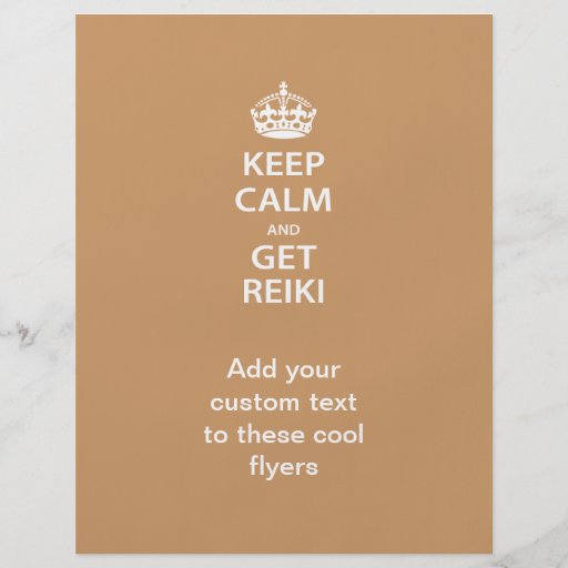 Behalten Sie ruhig und erhalten Sie Reiki Flyer