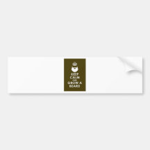 Behalten Sie ruhig und wachsen Sie Bart Auto Sticker