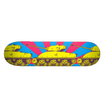 Behälterskateboard-Plattform (ylw, Mag. u. blaue S Personalisiertes Skateboard