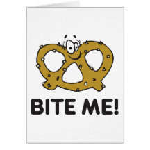 Beißen Sie mich Brezel-Geschenk Karte