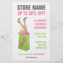 Bekleidungsgeschäft-Verkaufs-Flyer