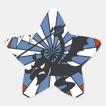 Belgian Army Parachute Team Star Sticker