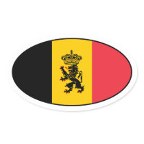 Belgien-Staats-Flaggen-Oval-Aufkleber aufkleber