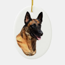 Belgier Malinois Hauptverzierung Weihnachtsbaum Ornament