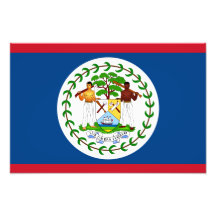 Belize - belizische Flagge Photodruck
