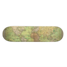 Bellin Seediagramm 1778 oder Karte der Welt Skateboarddecks