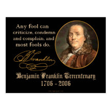 Ben Franklin - Dummköpfe Postkarte