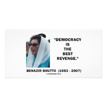 Benazir Bhutto Demokratie ist die beste Rache Photokartenvorlagen