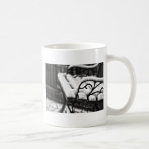 Bench in the Snow Mug