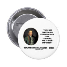 Benjamin Franklin drei Sachen extrem stark Anstecknadel