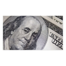 Benjamin Franklin stellen gegenüber Visitenkarten Vorlage
