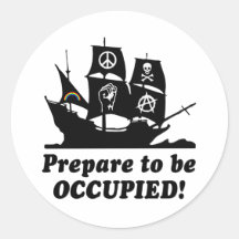 Bereiten Sie vor sich, besetztes Occupy Wall Stree Runde Aufkleber