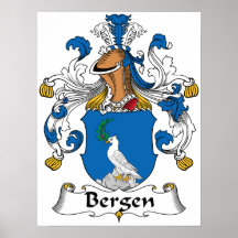 Bergen Family Crest Print