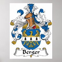 Berger Family Crest Print