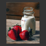 "Berries & Milk" Canvas Art Print poster