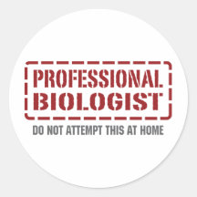 Beruflicher Biologe Runder Sticker
