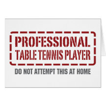 Beruflicher Tischtennis-Spieler Karte