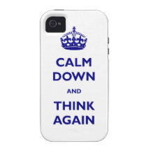 Beruhigen Sie unten und denken Sie wieder iPhone 4 Cover