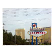 Berühmtes Vegas-Zeichen Postkarte