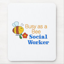 Beschäftigte Bienen-Sozialarbeiter Mauspad