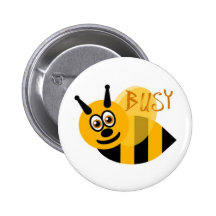 Beschäftigte Hummel-Biene niedlich Anstecknadelbutton
