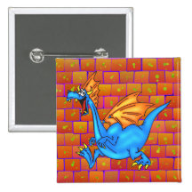 Beschäftigter Drache Anstecknadel