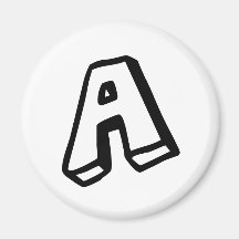 Beschriften Sie "A " Kühlschrankmagnet