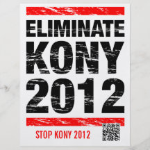 Beseitigen Sie Kony 2012 Individuelle Flyer