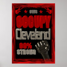 Besetzen Sie Protest Clevelands OWS 99 Prozent sta Plakat