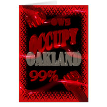 Besetzen Sie Protest Oaklands OWS Occupy Wall Stre Grußkarte