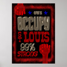 Besetzen Sie Protest St. Louis OWS 99 Prozent star Plakat