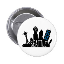 Besetzen Sie Seattle Anstecknadelbutton