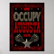 Besetzen Sie starkes Plakat Protestes 99 Augustas 