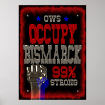 Besetzen Sie starkes Plakat Protestes 99 Bismarcks