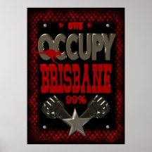 Besetzen Sie starkes Plakat Protestes 99 Brisbanes