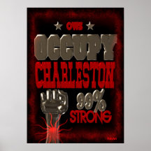 Besetzen Sie starkes Plakat Protestes 99 Charlesto
