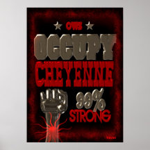 Besetzen Sie starkes Plakat Protestes 99 Cheyennes