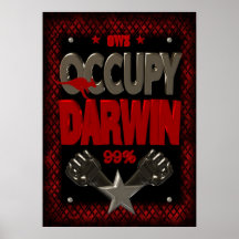 Besetzen Sie starkes Plakat Protestes 99 Darwin OW