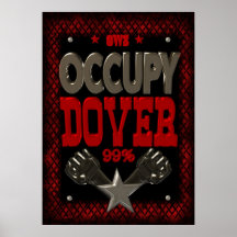 Besetzen Sie starkes Plakat Protestes 99 Dovers OW