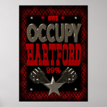 Besetzen Sie starkes Plakat Protestes 99 Hartfords