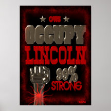 Besetzen Sie starkes Plakat Protestes 99 Lincolns 