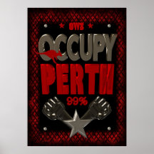 Besetzen Sie starkes Plakat Protestes 99 Perths OW