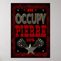 Besetzen Sie starkes Plakat Protestes 99 Pierres O