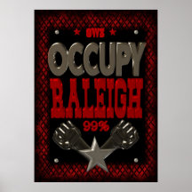 Besetzen Sie starkes Plakat Protestes 99 Raleighs 