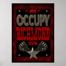 Besetzen Sie starkes Plakat Protestes 99 Richmonds