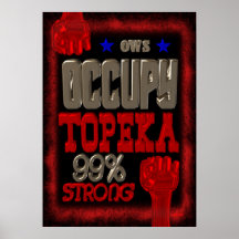 Besetzen Sie starkes Plakat Protestes 99 Topeka OW