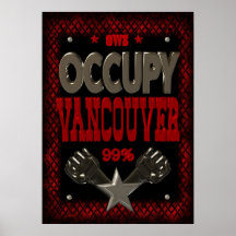 Besetzen Sie starkes Plakat Protestes 99 Vancouver