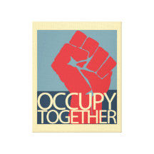 Besetzen Sie zusammen Protest-Kunst-Occupy Wall St Gespannte Galeriedrucke
