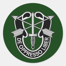 Besondere Kräfte DUI - de Oppresso liber Runde Aufkleber